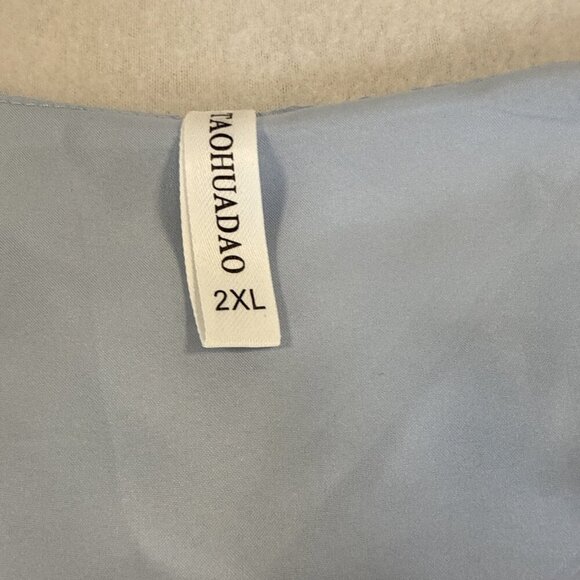 Taohuadao Women Size 2XL Blouse Pink & Blue Top 3/4 Sleeve Set of 2 - Picture 9 of 16